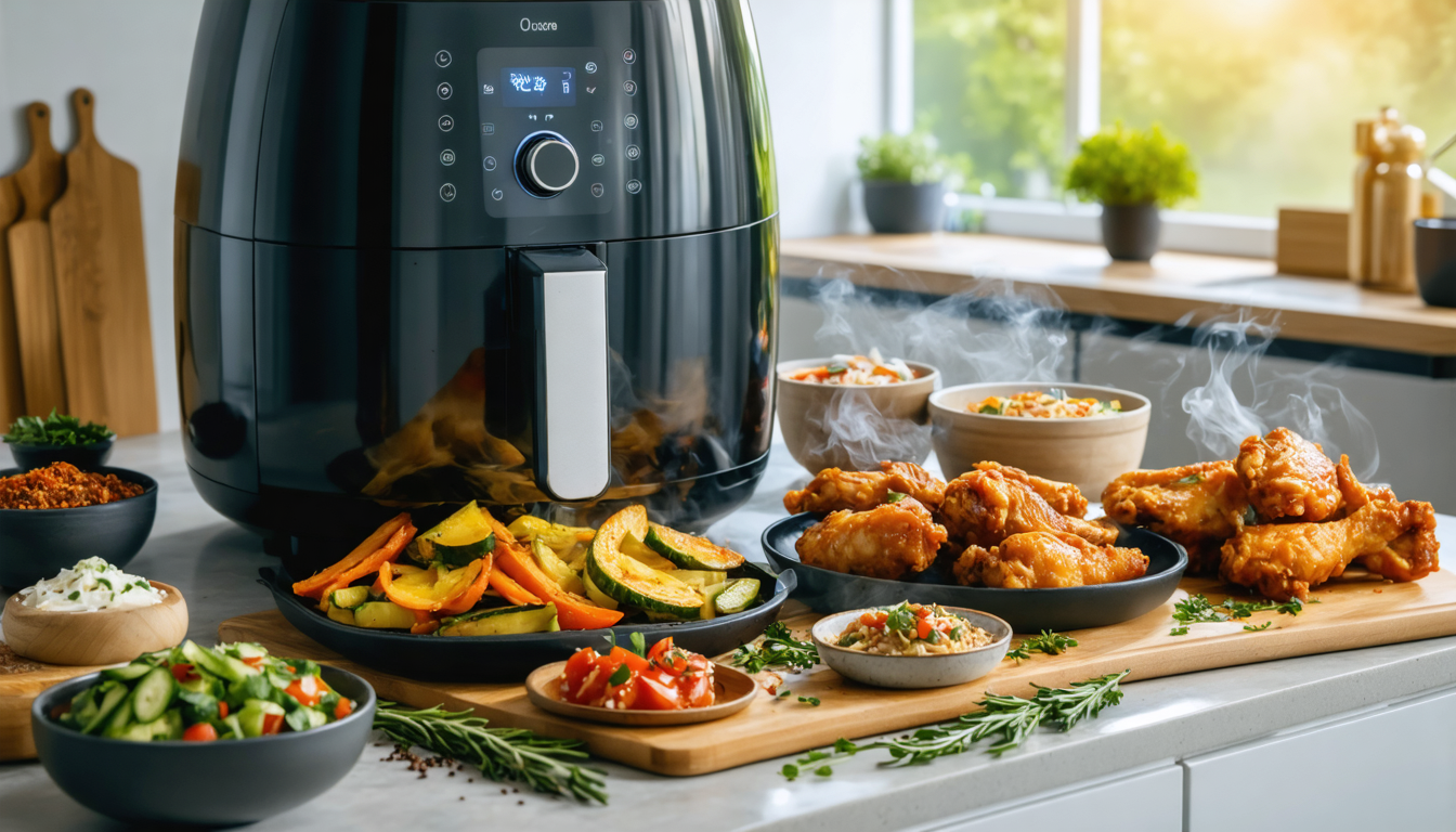 découvrez des recettes rapides et savoureuses à l'airfryer pour allier plaisir gourmand et bien-être au quotidien. cuisinez sainement en un rien de temps !