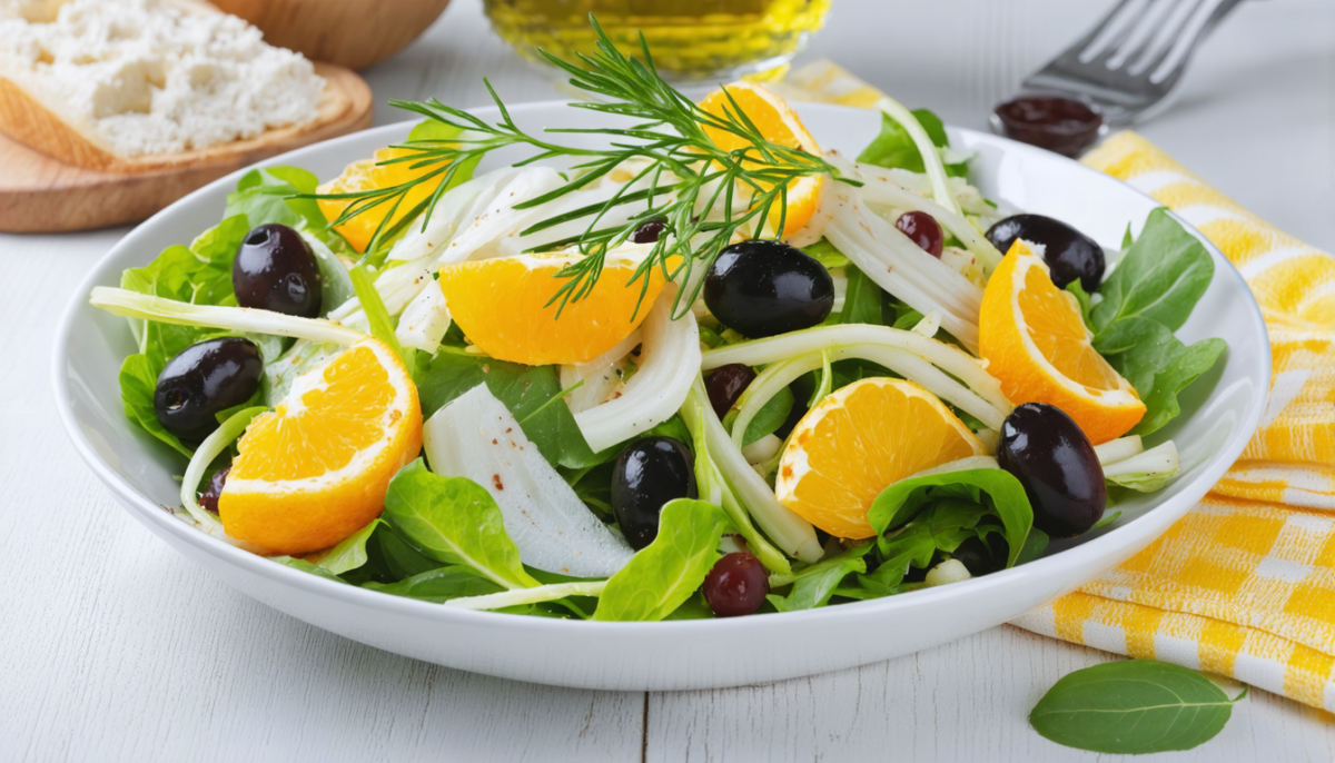 découvrez notre salade croquante de fenouil, orange et olives noires, une recette fraîche et vitaminée qui marie saveurs acidulées et textures croquantes pour un plaisir sain et gourmand.