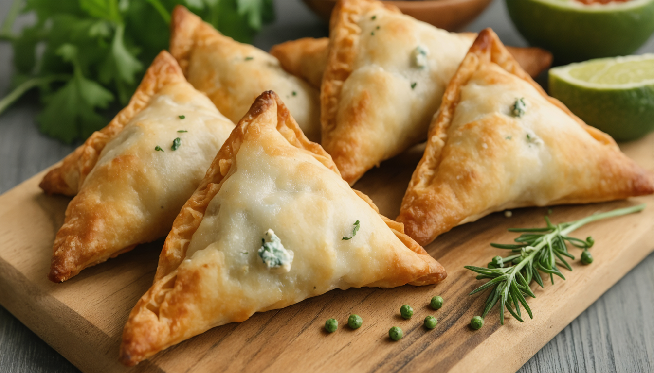découvrez nos samoussas au bœuf et fromage bleu, une délicieuse explosion de saveurs alliant viande savoureuse et fromage onctueux, parfaite pour un apéritif gourmand.
