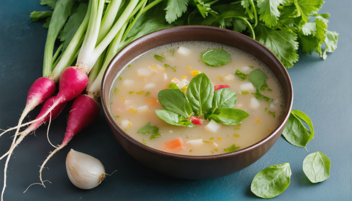 découvrez une recette simple et savoureuse de soupe aux fanes de radis, idéale pour réduire le gaspillage alimentaire tout en régalant vos papilles.