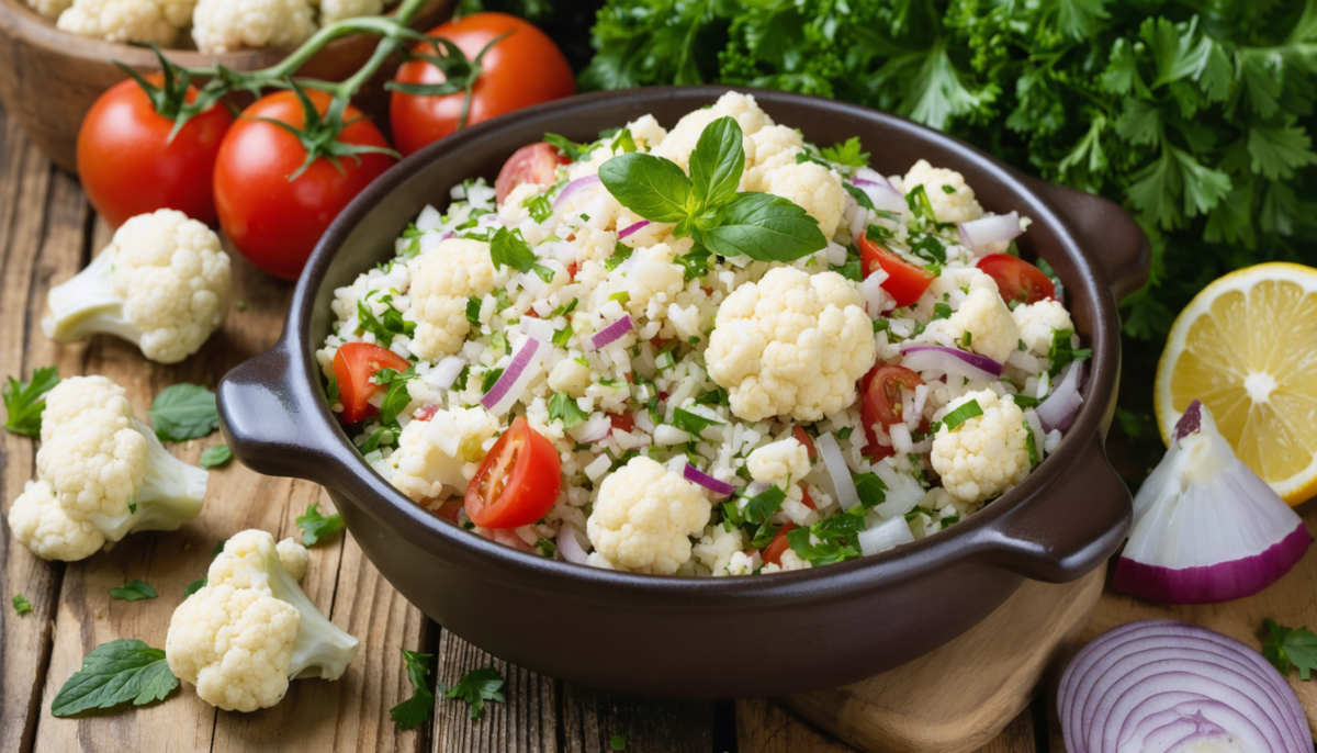 découvrez notre recette fraîche et inédite de taboulé cru au chou-fleur, une alternative saine et savoureuse pour vos repas légers et colorés.