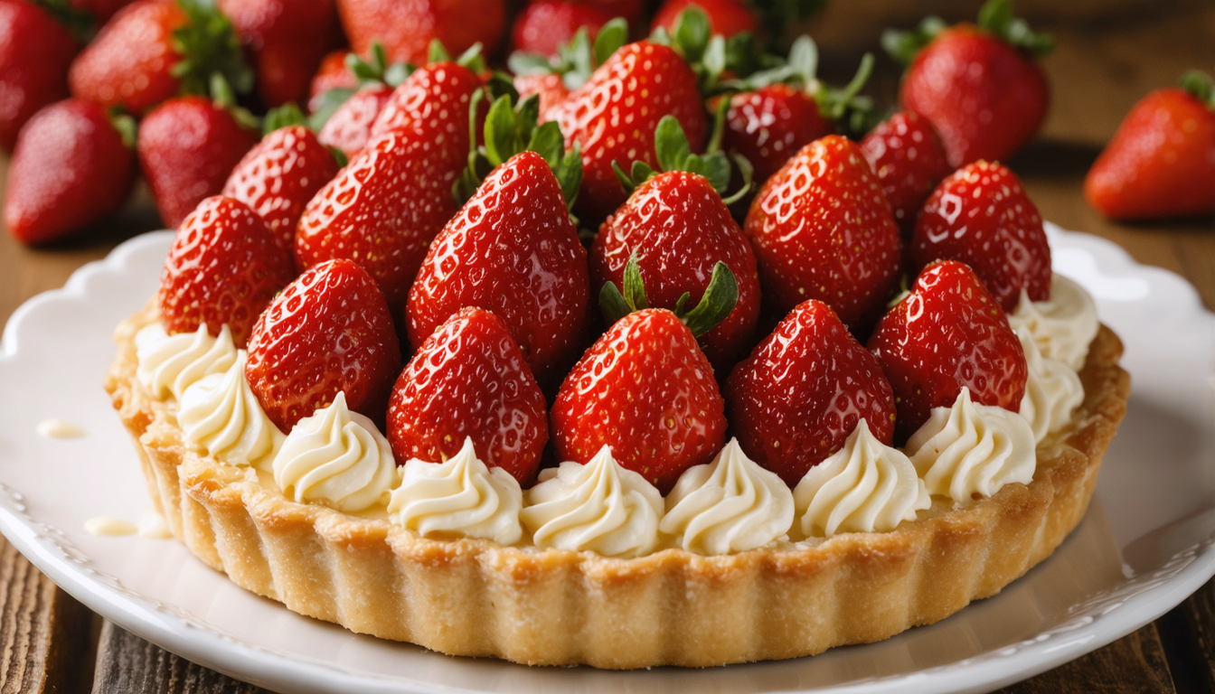 découvrez notre recette parfaite de tarte aux fraises avec une crème pâtissière maison onctueuse et facile à réaliser pour un dessert gourmand et frais.