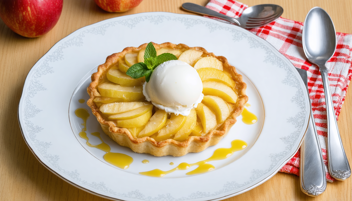 découvrez une recette gourmande et facile de tarte aux pommes avec pâte sablée, préparée rapidement grâce à votre thermomix. un délice maison pour toutes les occasions !