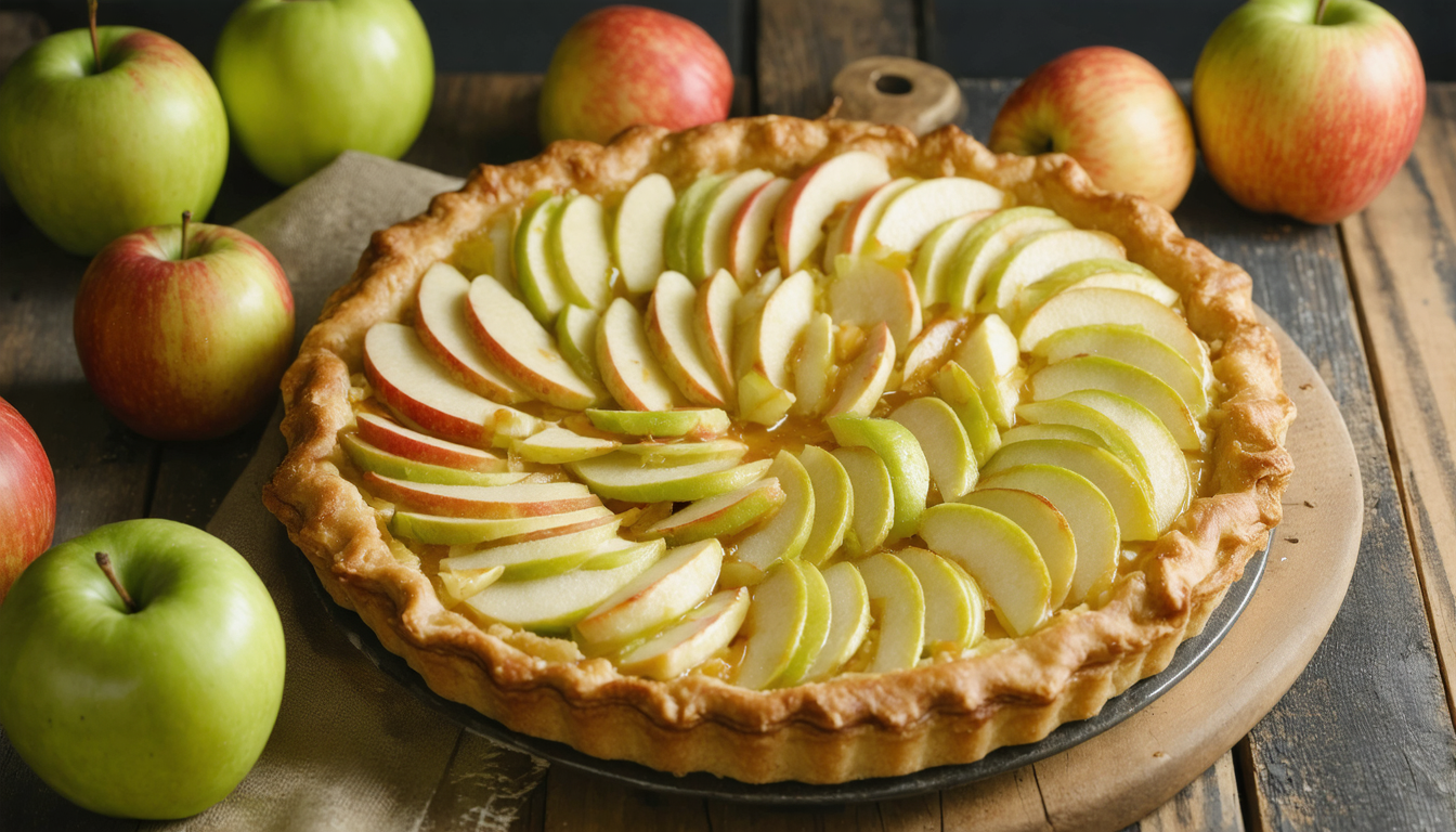 découvrez notre recette gourmande et facile de tarte aux pommes à pâte sablée réalisée avec le thermomix. un dessert traditionnel à préparer en toute simplicité.