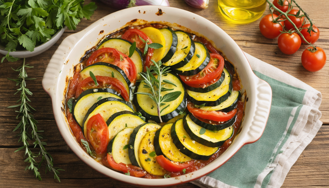 découvrez le tian de légumes provençal, une entrée estivale fraîche et parfumée, idéale pour apporter saveurs et couleurs à vos repas d'été.