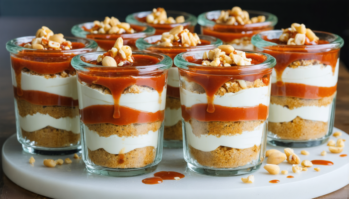 découvrez notre recette originale de tiramisu salé en verrines, alliant la fraîcheur de la tomate et le crémeux du fromage frais pour une entrée gourmande et surprenante.
