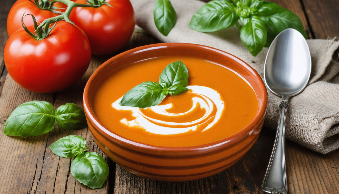 découvrez notre recette de velouté de tomates, une soupe gourmande et délicieusement onctueuse, parfaite pour réchauffer vos repas avec une touche de douceur et de fraîcheur.