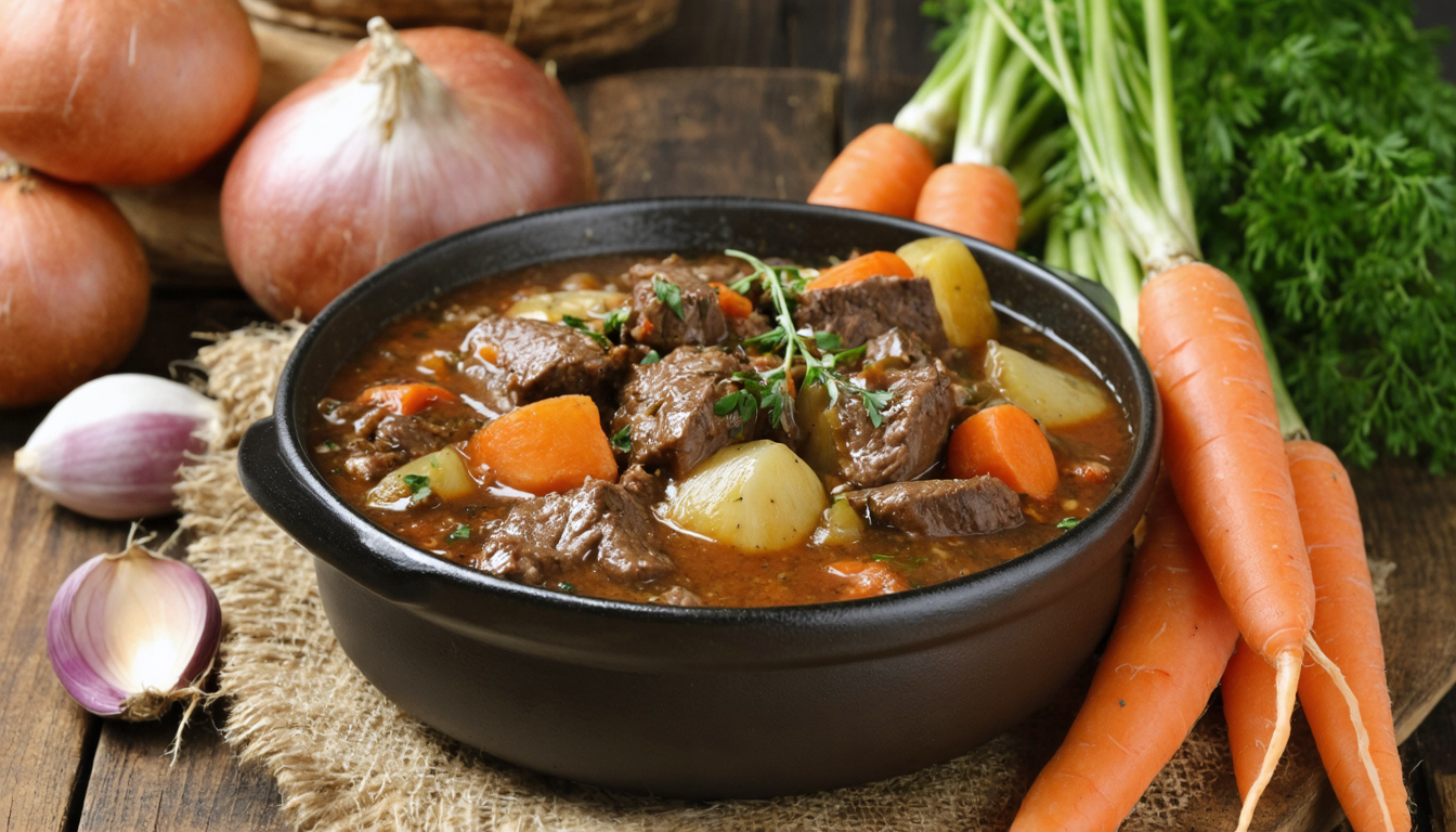 découvrez la recette du bœuf braisé aux carottes, un plat traditionnel et chaleureux qui vous offre un voyage gourmand aux saveurs authentiques et réconfortantes.