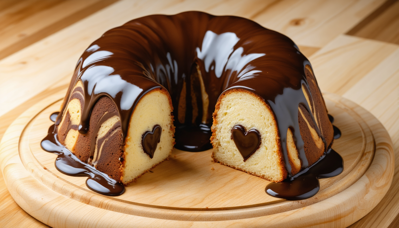 découvrez notre cake marbré au cœur secret, nappé d'un chocolat fondant pour une gourmandise inventive et irrésistible qui ravira vos papilles.