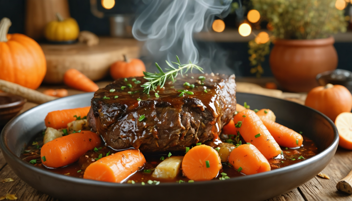 découvrez notre recette de bœuf carotte fondant, un plat réconfortant qui embaume votre cuisine et transforme chaque dîner en une chaleureuse fête d'automne.