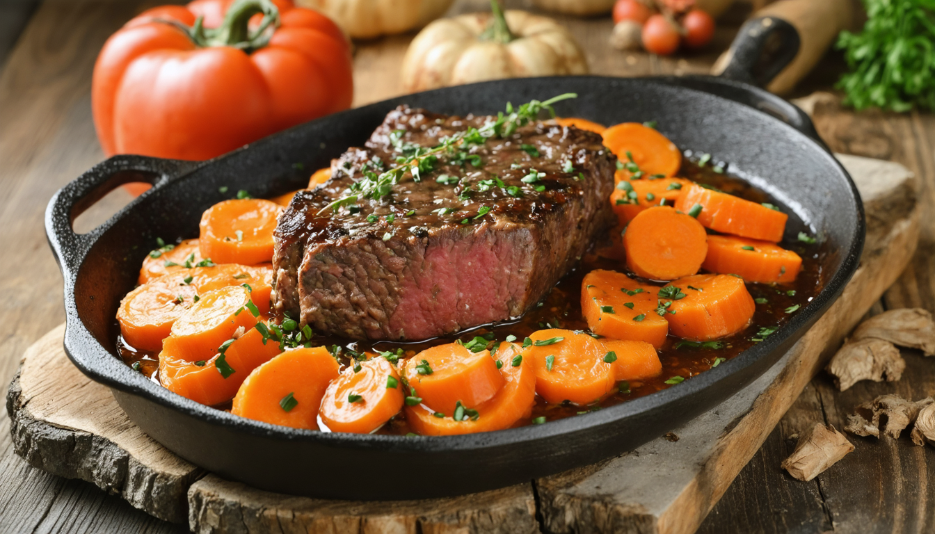 découvrez ce bœuf carotte fondant qui embaume votre cuisine et transforme chaque dîner en une chaleureuse fête d'automne, alliant tradition et saveurs réconfortantes.