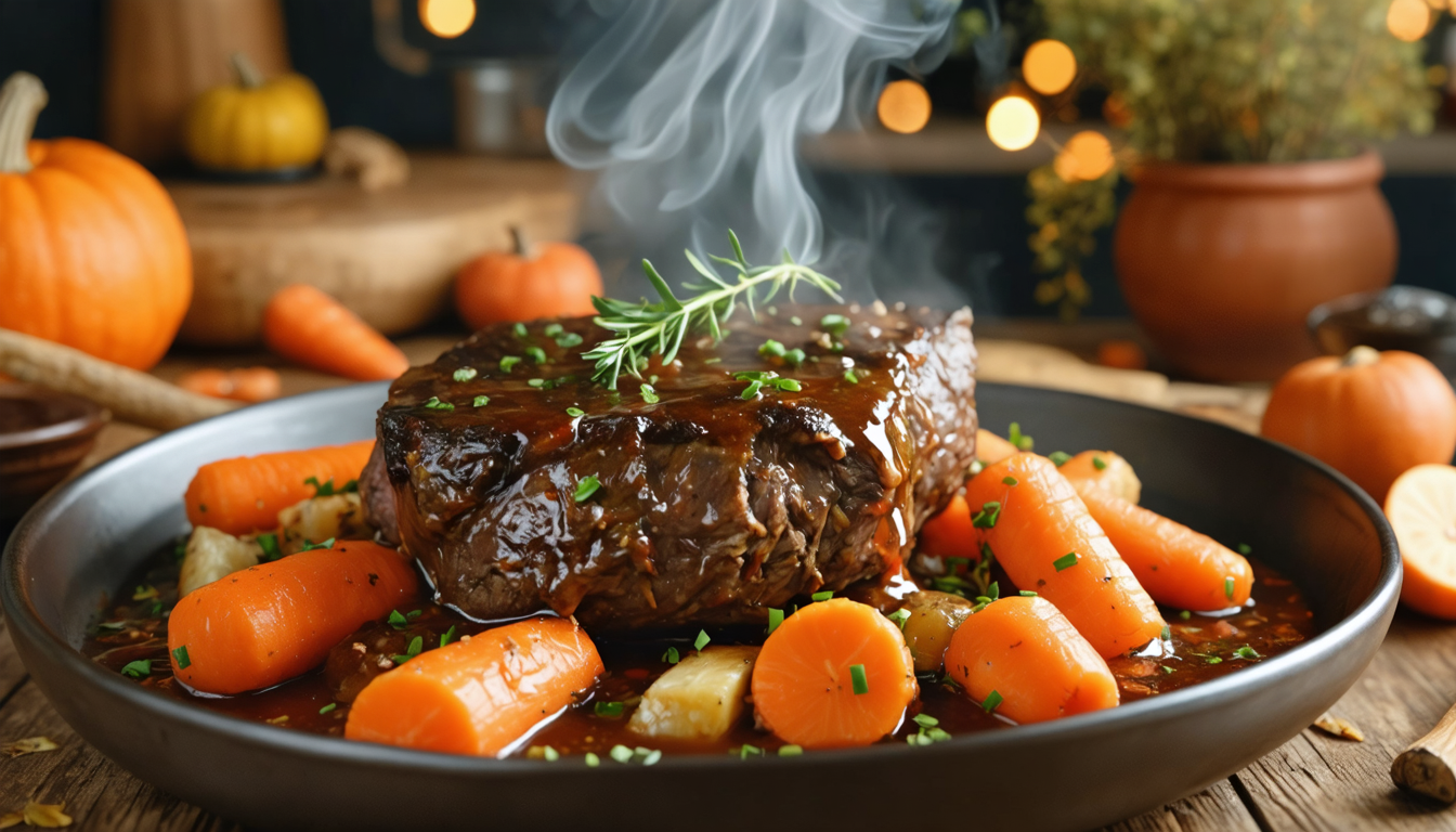 découvrez notre recette de bœuf carotte fondant, un plat réconfortant qui embaume votre cuisine et transforme chaque dîner en une chaleureuse fête d'automne.