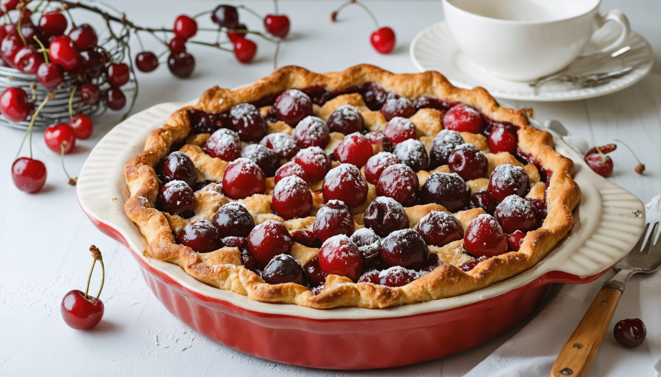 découvrez notre recette de clafoutis aux cerises façon grand-mère, un dessert moelleux, facile à réaliser et prêt rapidement pour régaler toute la famille.