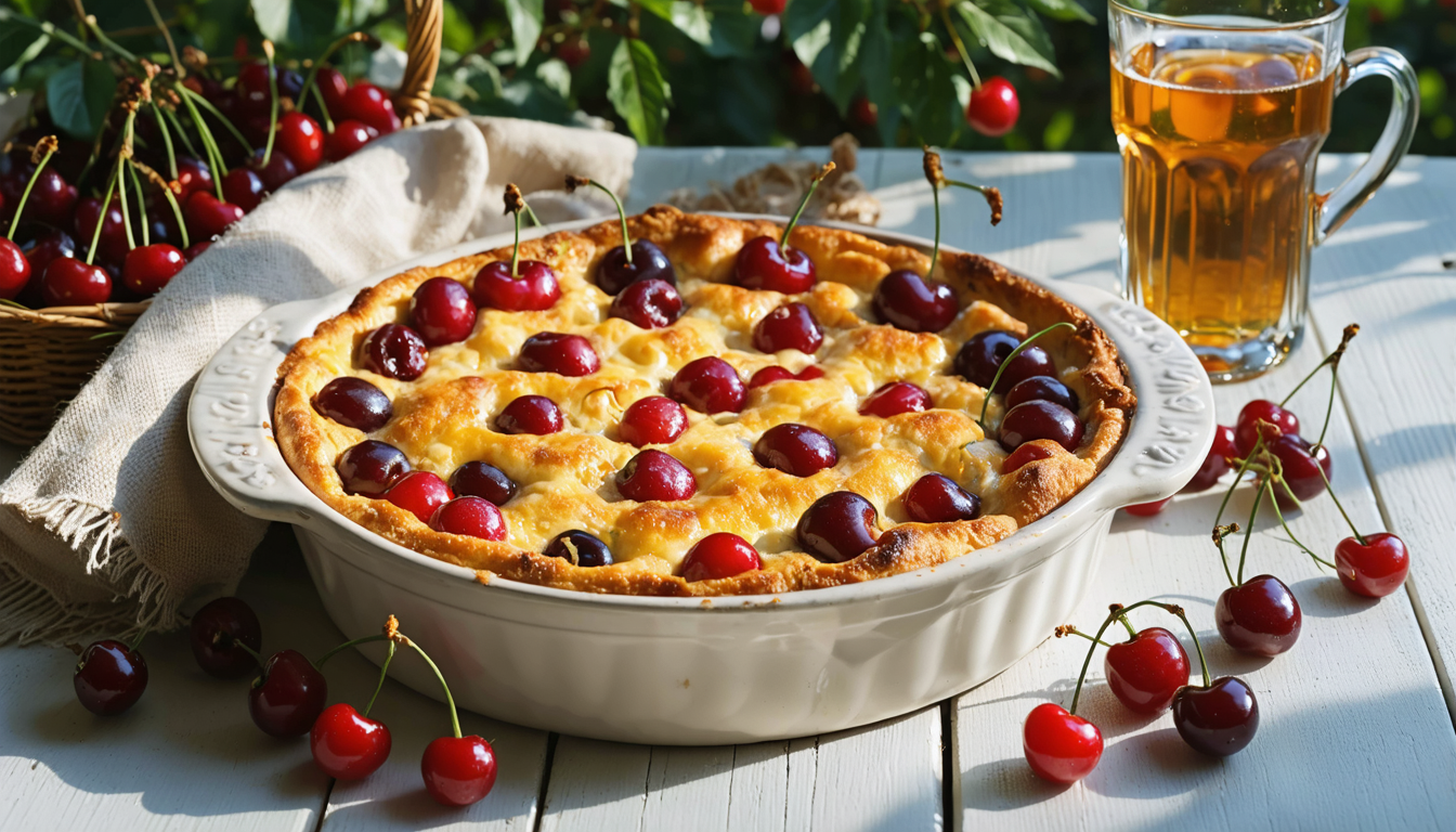 découvrez notre recette facile et gourmande de clafoutis aux cerises, le dessert d'été parfait à préparer en seulement 30 minutes pour régaler toute la famille.