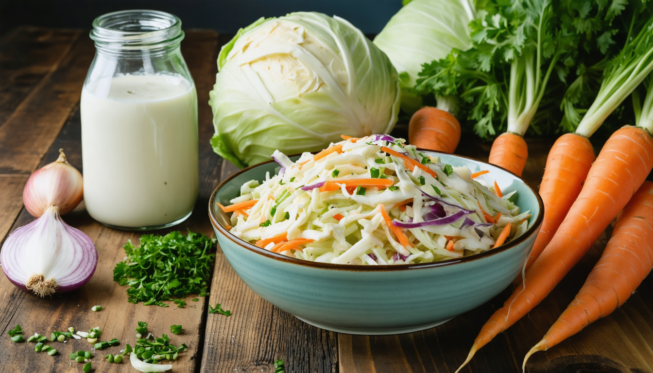 découvrez notre recette gourmande de coleslaw à la mayonnaise allégée, parfaite pour une salade fraîche, saine et savoureuse. idéale pour accompagner vos repas tout en prenant soin de votre santé.