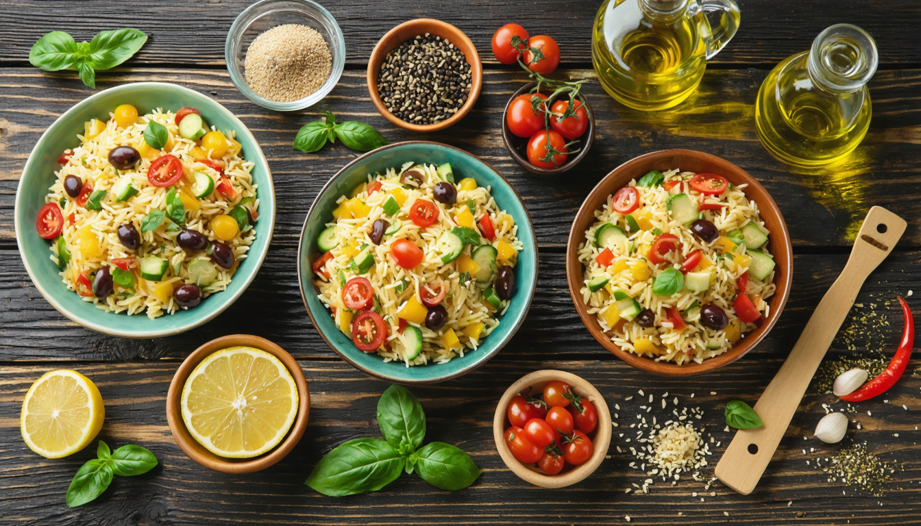 découvrez nos astuces pour bien assaisonner vos salades estivales de riz et de pâtes, et leur donner un goût irrésistible et savoureux qui ravira vos papilles.