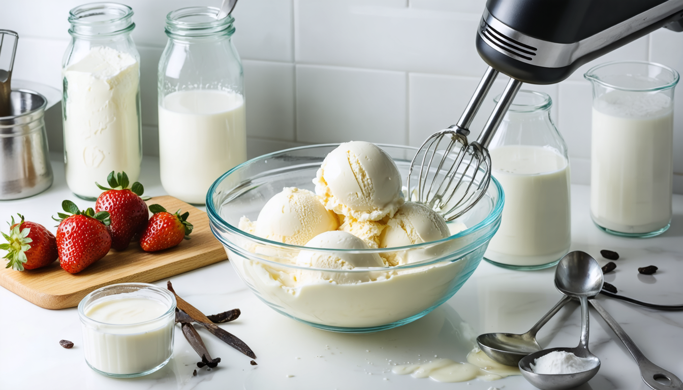 apprenez à préparer une glace maison onctueuse en seulement 5 minutes, sans sorbetière. suivez notre recette simple et inratable pour un dessert gourmand et rapide à réaliser.