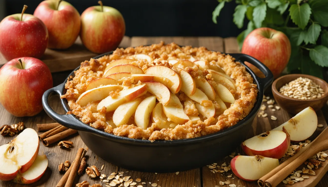 découvrez notre recette innovante de crumble aux pommes avec un ingrédient secret qui garantit un croustillant irrésistible et un goût unique. parfait pour surprendre vos papilles !