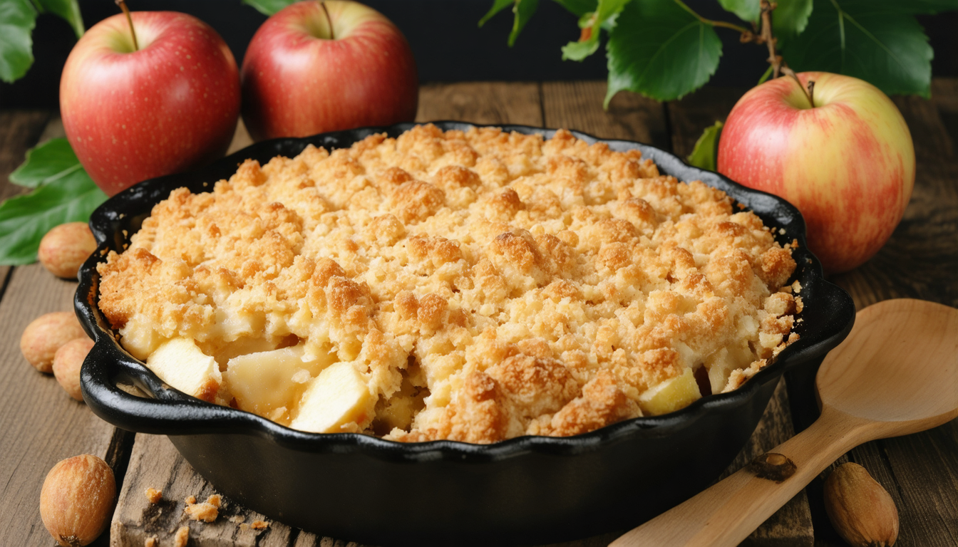 découvrez notre recette innovante de crumble aux pommes avec un ingrédient secret qui rendra votre dessert irrésistiblement croustillant et savoureux.