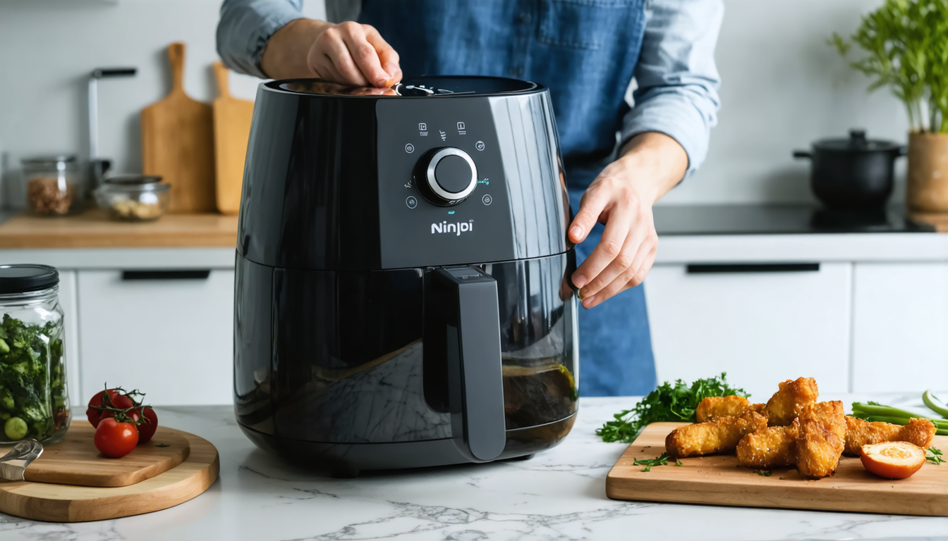 explorez la friteuse sans huile portable ninja crispi 1700w, idéale pour une cuisson saine et rapide. profitez de performances compactes pour des repas croustillants sans compromis sur la santé.