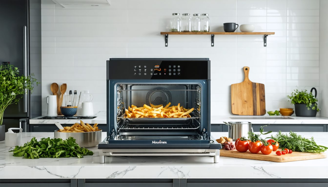 explorez le four multifonction moulinex easy fry al605820, alliant performance et polyvalence pour une cuisson saine et rapide. idéal pour toutes vos recettes créatives.