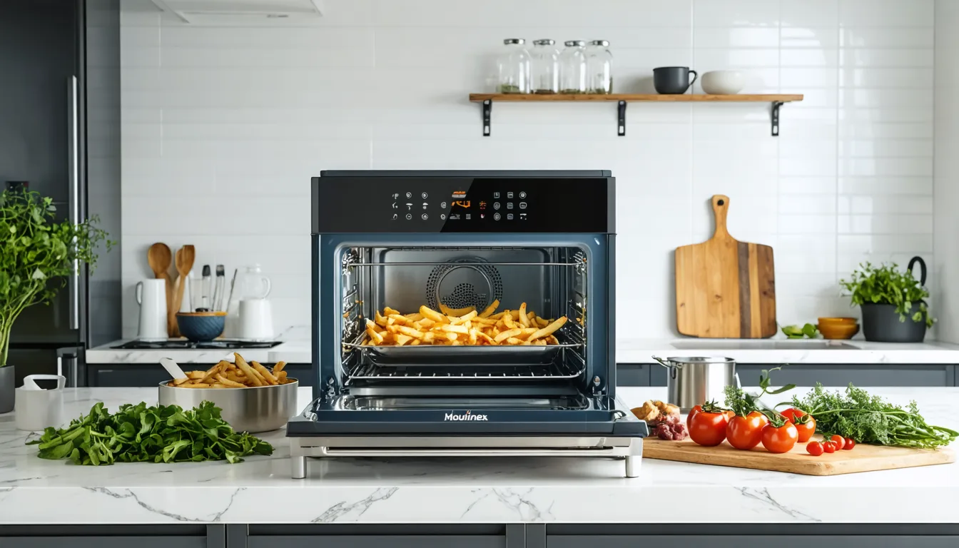 explorez le four multifonction moulinex easy fry al605820, alliant performance et polyvalence pour une cuisson saine et rapide. idéal pour toutes vos recettes créatives.