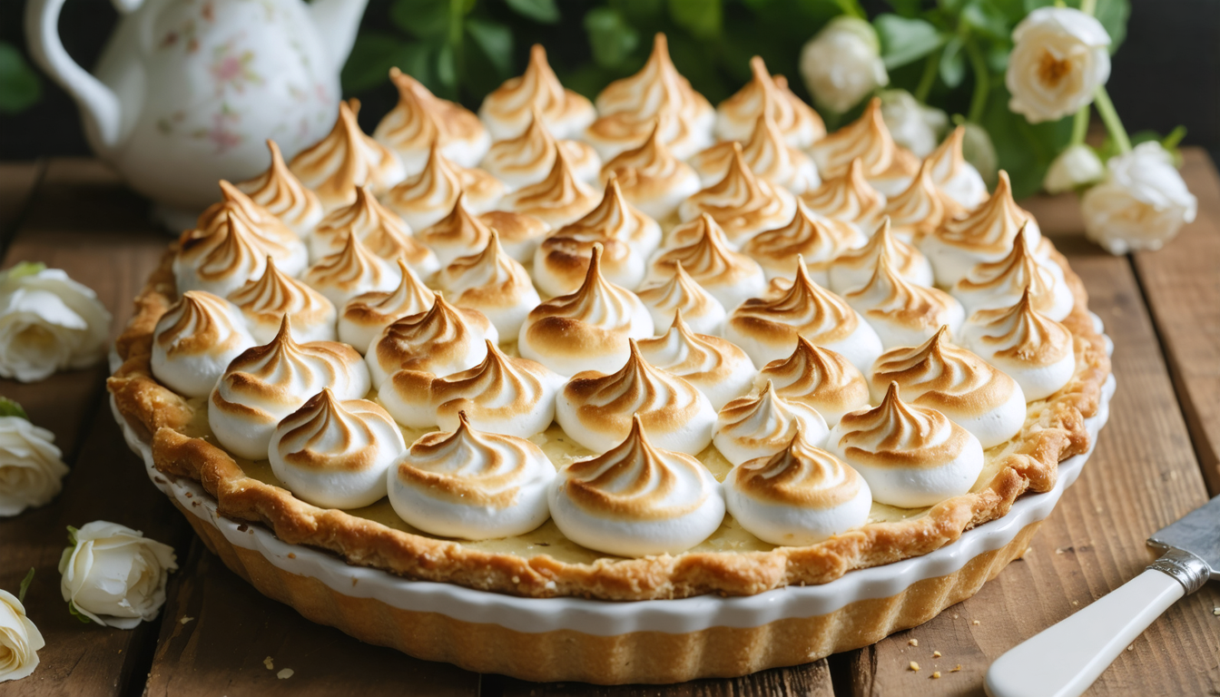 découvrez notre recette simple et gourmande de tarte meringuée à la rhubarbe, une délicatesse aérienne alliant douceur et acidité pour régaler vos papilles.