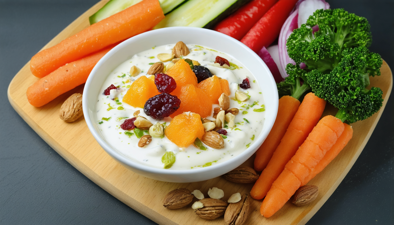 découvrez notre recette gourmande de sauce au fromage frais et fruits secs, idéale pour sublimer vos crudités avec une touche crémeuse et savoureuse.