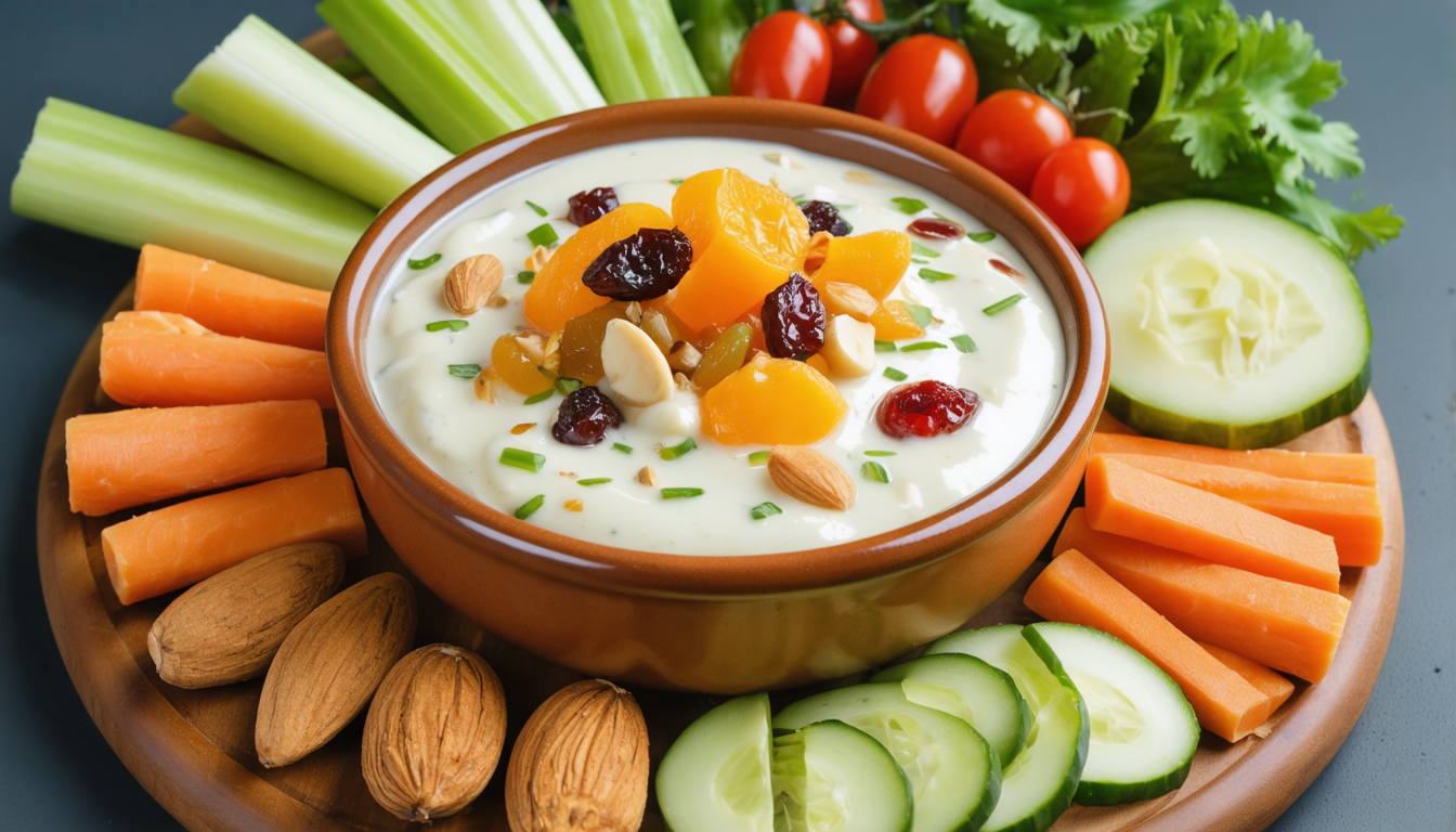 découvrez notre recette de sauce au fromage frais et fruits secs, un délice crémeux parfait pour accompagner vos crudités et sublimer vos apéritifs.