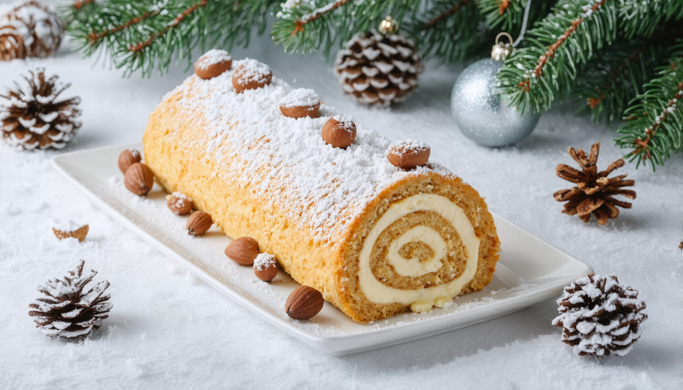 découvrez la recette gourmande de la bûche de noël chocolat blanc et noisettes, un délice festif à croquer pour des fêtes pleines de douceur et de plaisir.