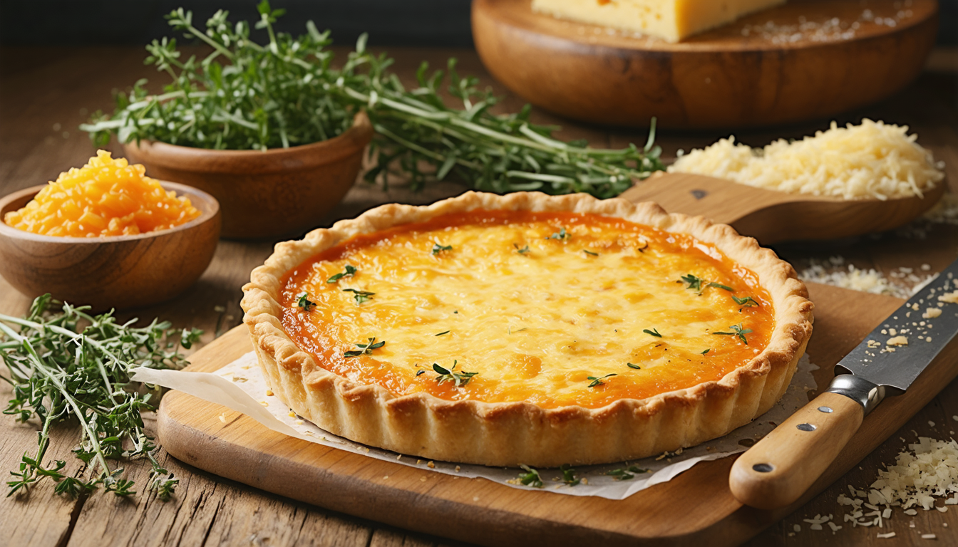 découvrez la recette authentique de la tarte à la mimolette délice fromager, une douceur savoureuse alliant pâte croustillante et fromage riche en saveurs.