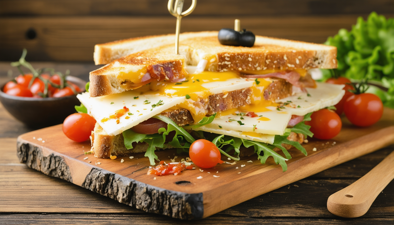 découvrez la recette savoureuse du club sandwich au fromage à raclette, un délice fromager parfait pour régaler vos papilles avec des ingrédients gourmands et fondants.