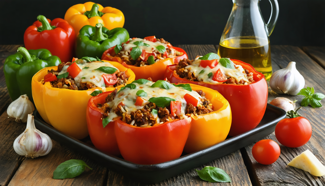 découvrez notre recette inratable de poivrons farcis gourmands, un délice méditerranéen savoureux et facile à préparer pour régaler toute la famille.