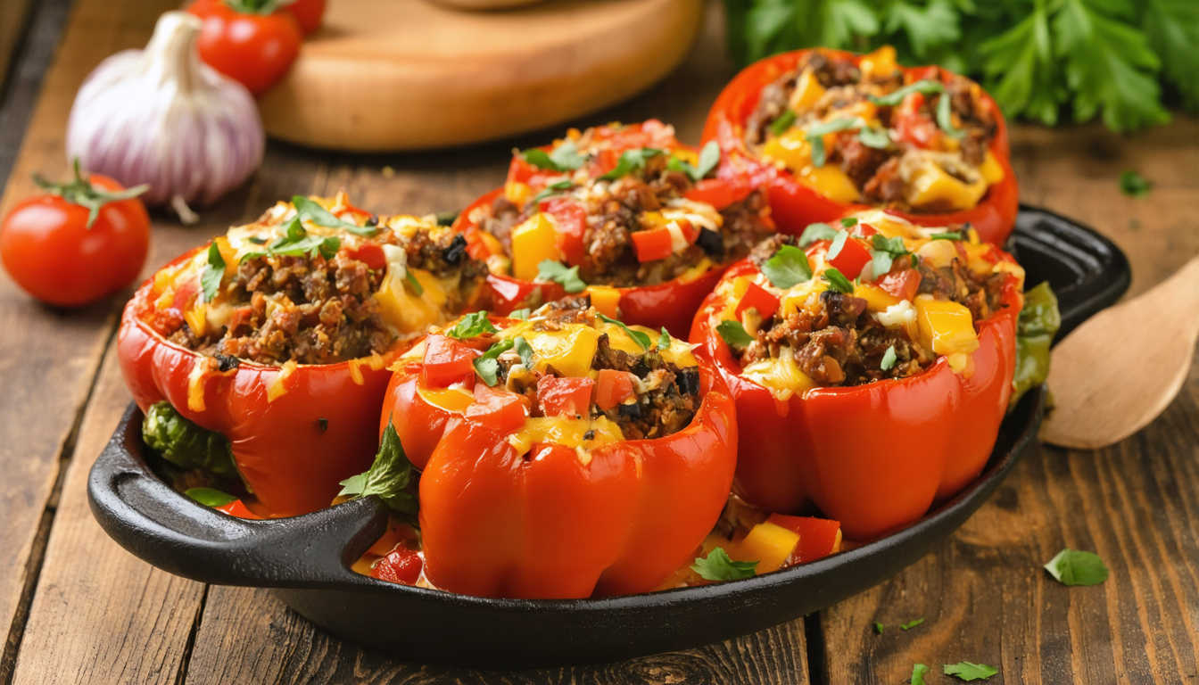 découvrez notre recette inratable de poivrons farcis gourmands, un délice méditerranéen à savourer en toute simplicité.
