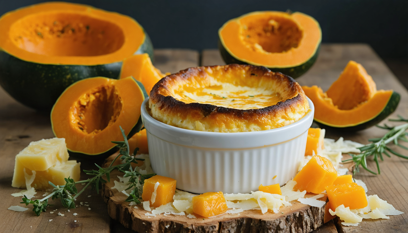 découvrez notre recette gourmande de soufflé au fromage et à la courge, un délice aérien parfait pour régaler vos papilles avec légèreté et saveurs authentiques.