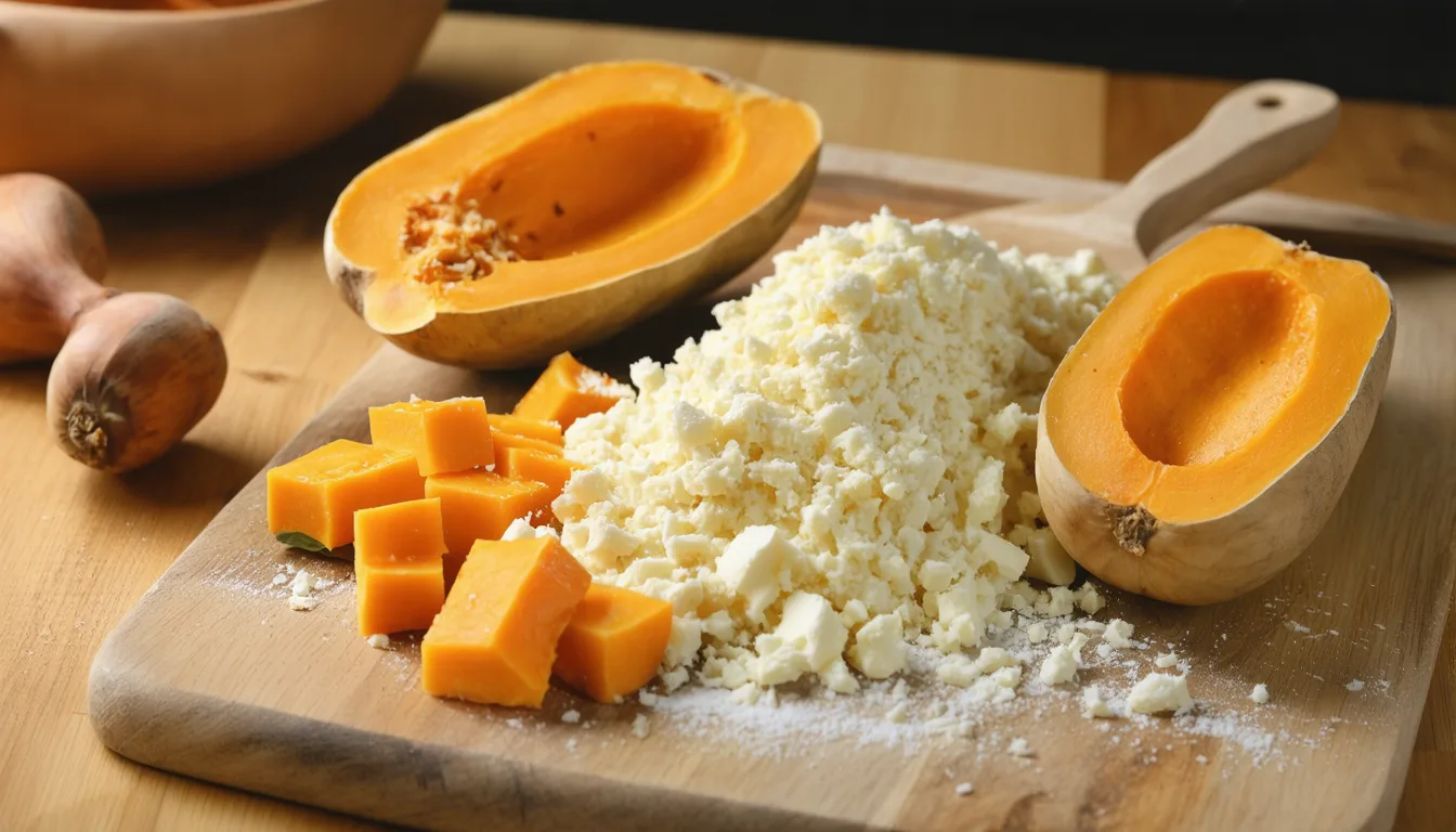 découvrez un délice automnal avec notre crumble de butternut fondant, rehaussé du goût savoureux du fromage à raclette, parfait pour réchauffer vos soirées d'automne.