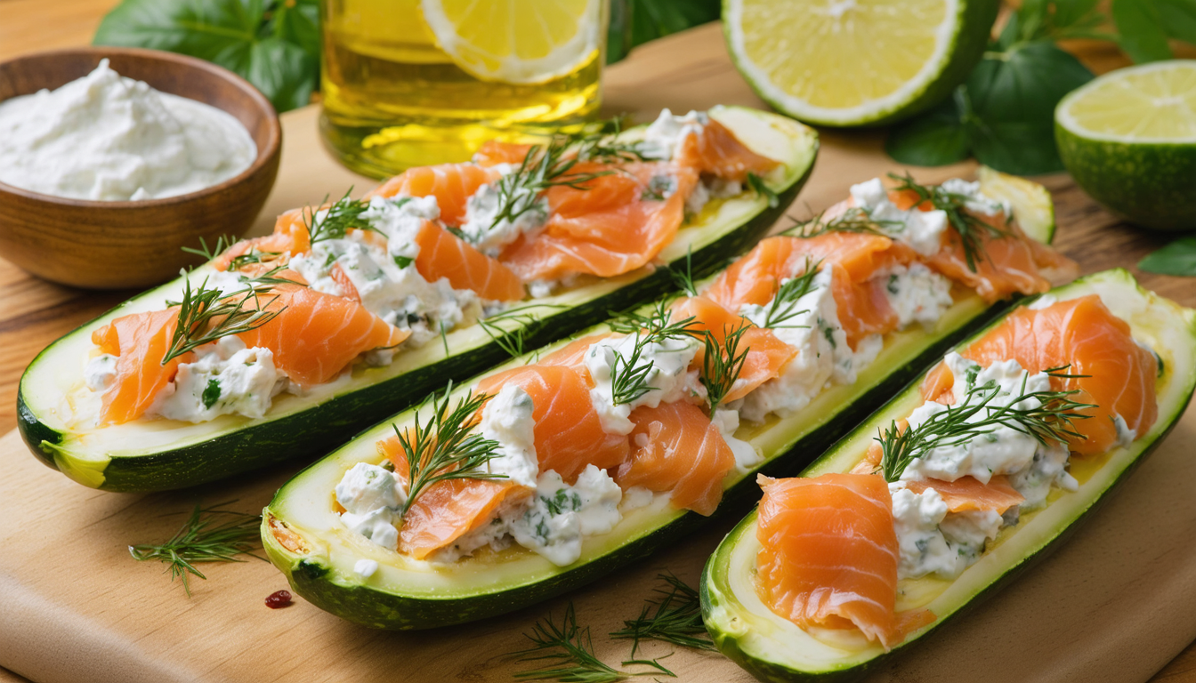 découvrez notre recette estivale facile et savoureuse de courgettes farcies au saumon et chèvre, parfaite pour un repas gourmand et léger.