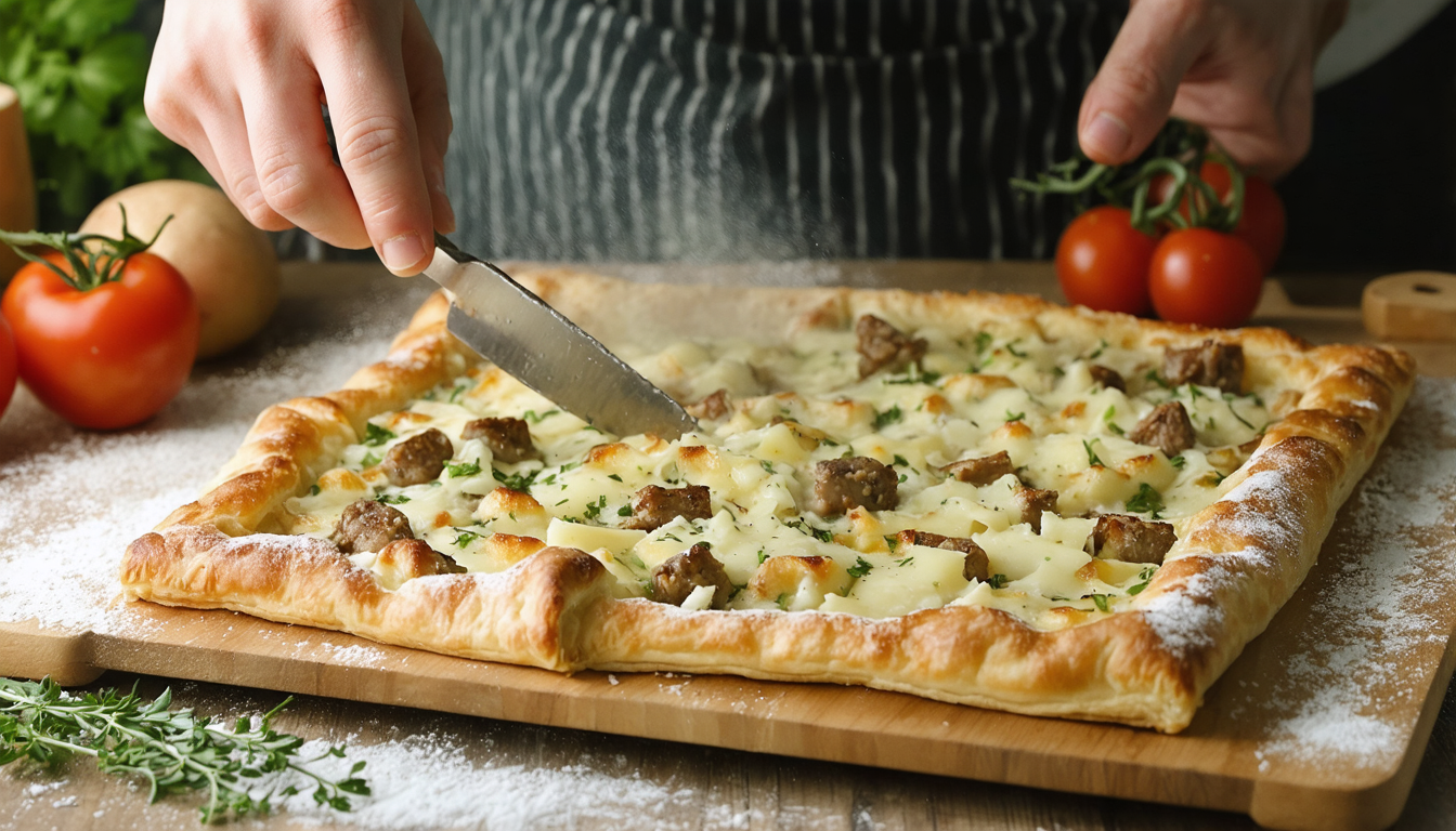 découvrez notre recette gourmande de délice feuilleté au boudin blanc et fromage, facile à préparer et parfaite pour régaler vos proches.