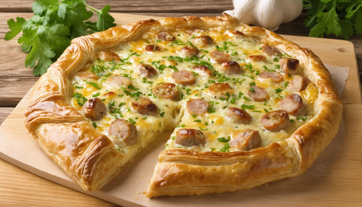 découvrez notre recette gourmande de délice feuilleté au boudin blanc et fromage, un plat savoureux et facile à préparer pour régaler vos papilles.