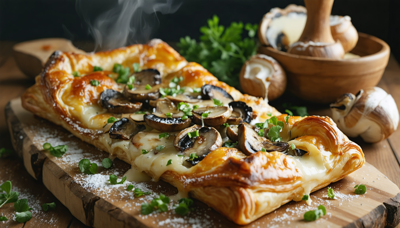 découvrez notre recette gourmande de délice feuilleté aux champignons et fromage à raclette, parfaite pour un repas savoureux et réconfortant à partager.