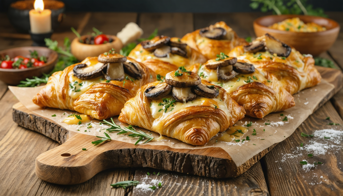 découvrez la recette gourmande du délice feuilleté aux champignons et fromage à raclette, un plat savoureux et facile à préparer pour régaler vos proches.