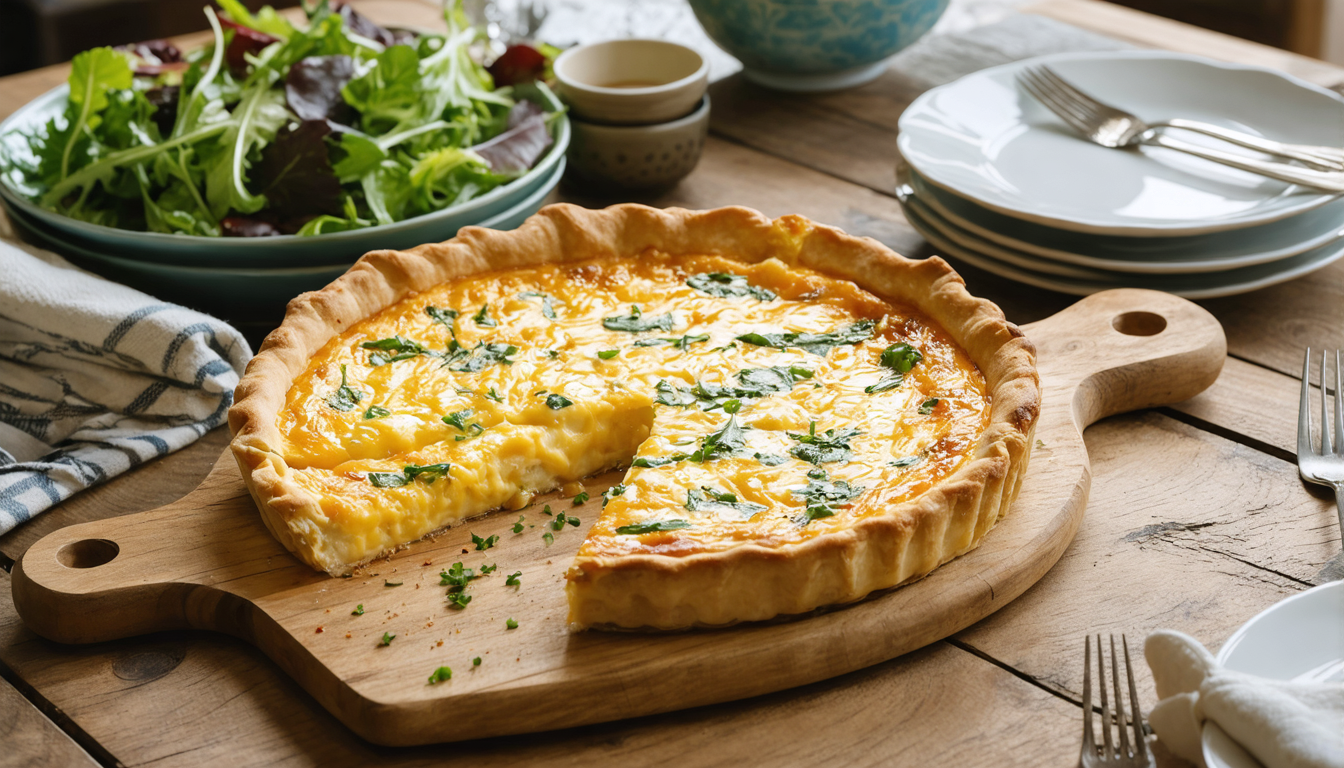 découvrez notre recette savoureuse de quiche au fromage à raclette, un délice fondant parfait pour les repas conviviaux et gourmands.