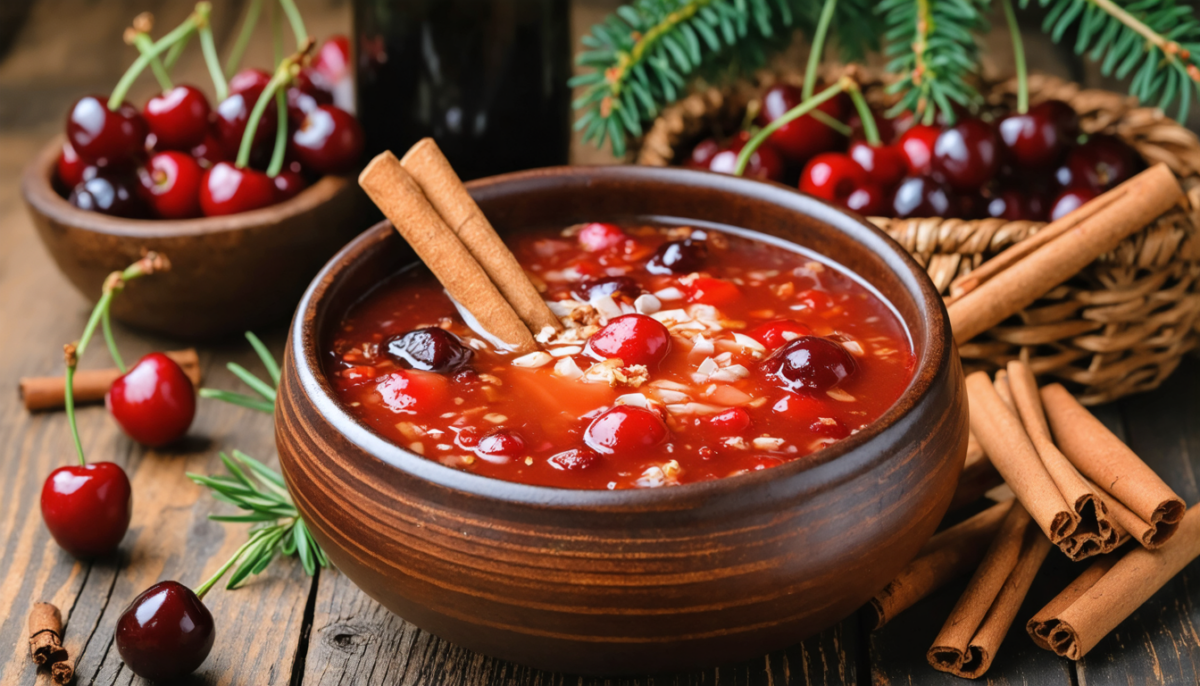 découvrez notre recette de soupe légère de cerises, subtilement infusée à la cannelle et au vin blanc, pour un dessert fruité et raffiné.