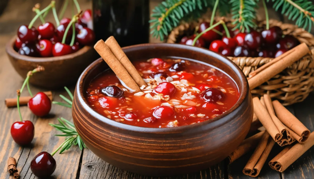 découvrez notre recette de soupe légère de cerises, subtilement infusée à la cannelle et au vin blanc, pour un dessert fruité et raffiné.