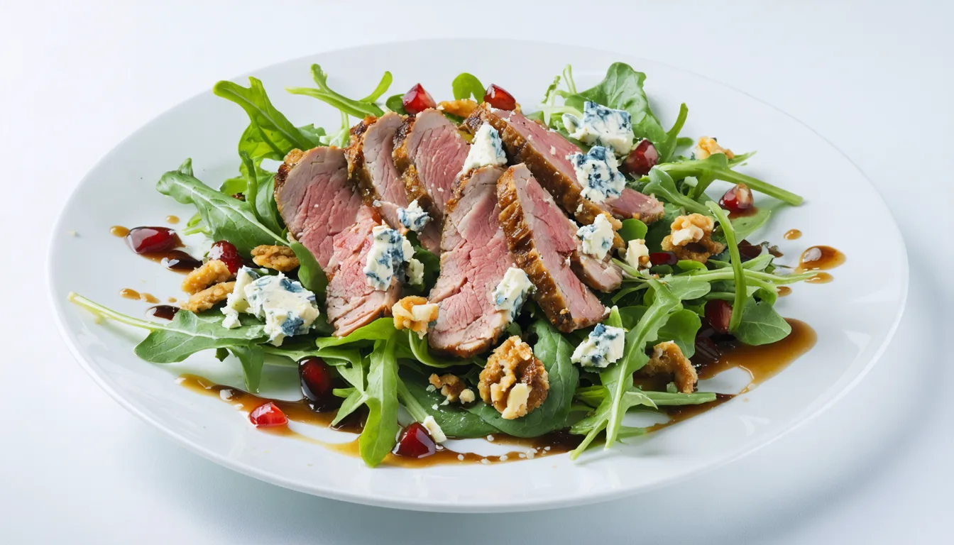 découvrez notre recette gourmande de salade composée alliant la douceur du fromage bleu et la saveur intense du magret de canard fumé, pour un délice raffiné et équilibré.