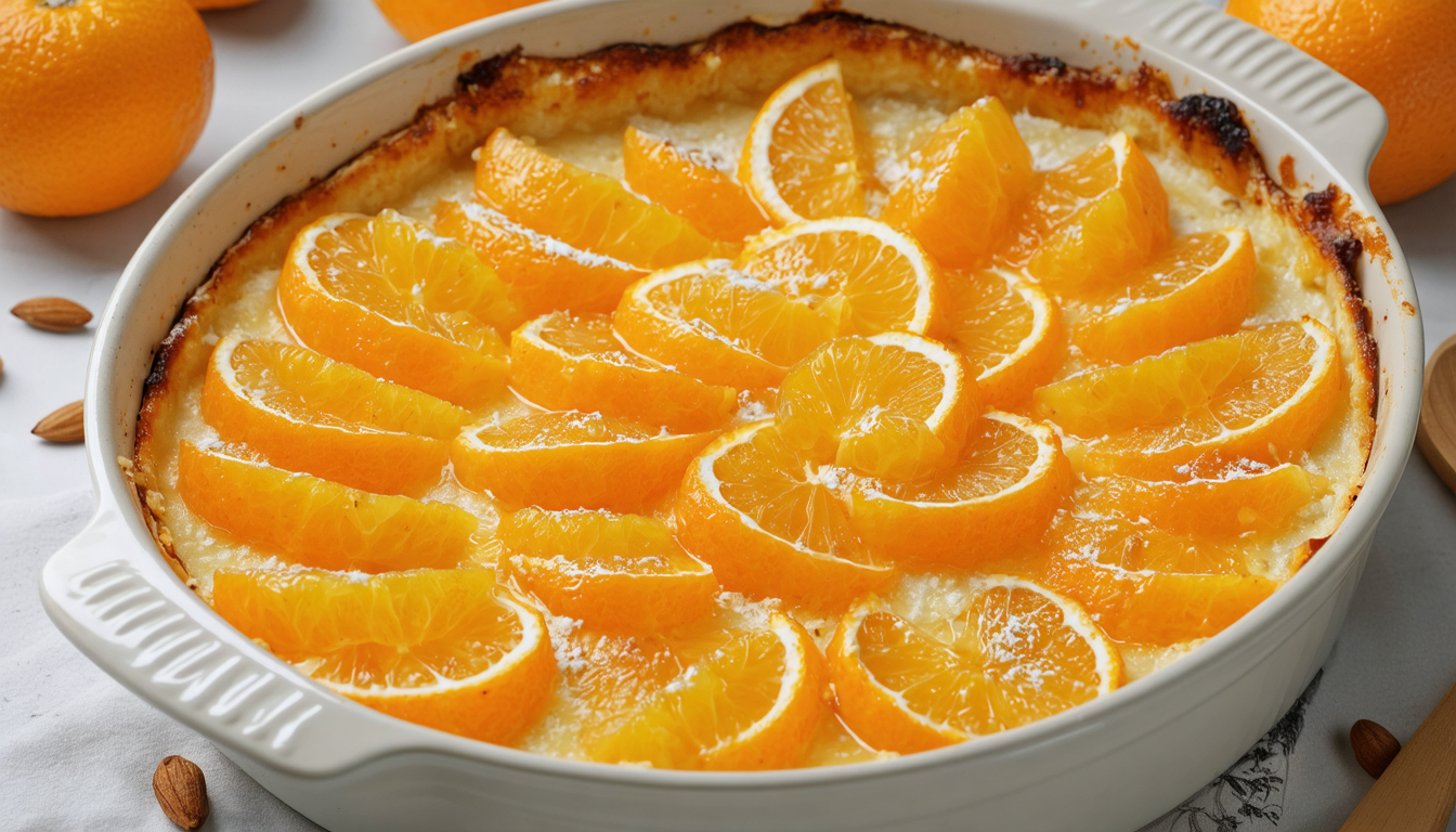découvrez notre gratin de clémentines léger et gourmand, délicatement parfumé à la poudre d’amande pour une touche sucrée et raffinée.