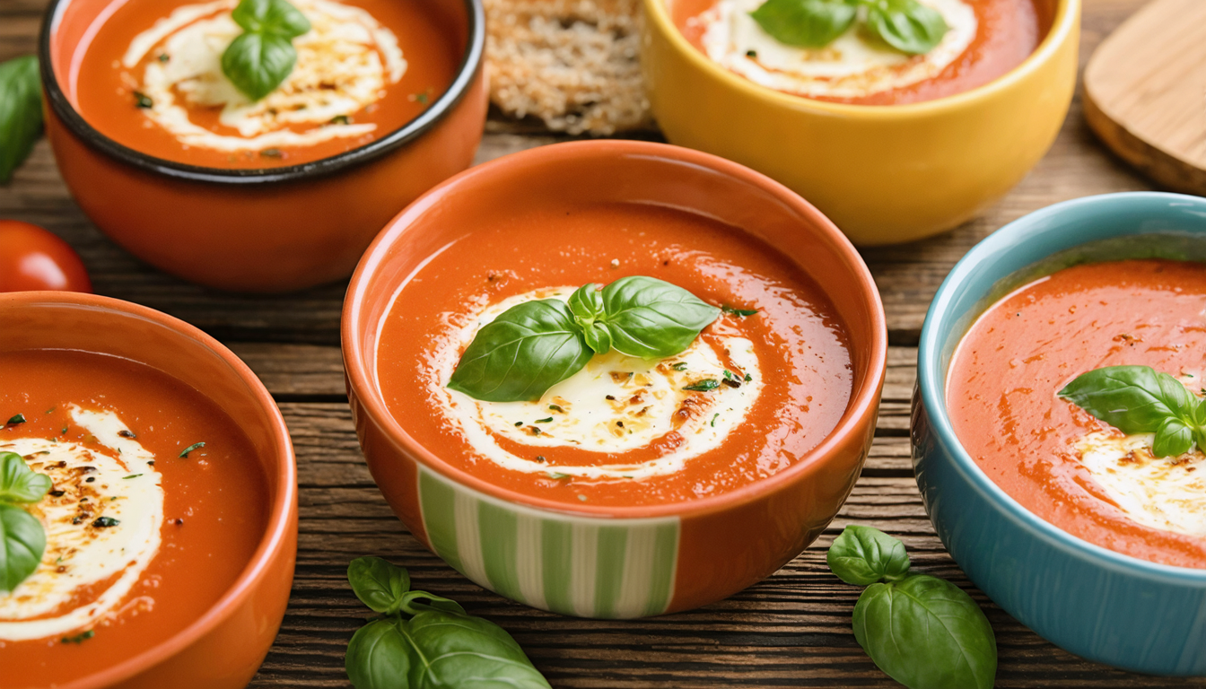 savourez un délice onctueux alliant tomates fraîches, basilic parfumé et fromage fondant pour une expérience gourmande et légère.