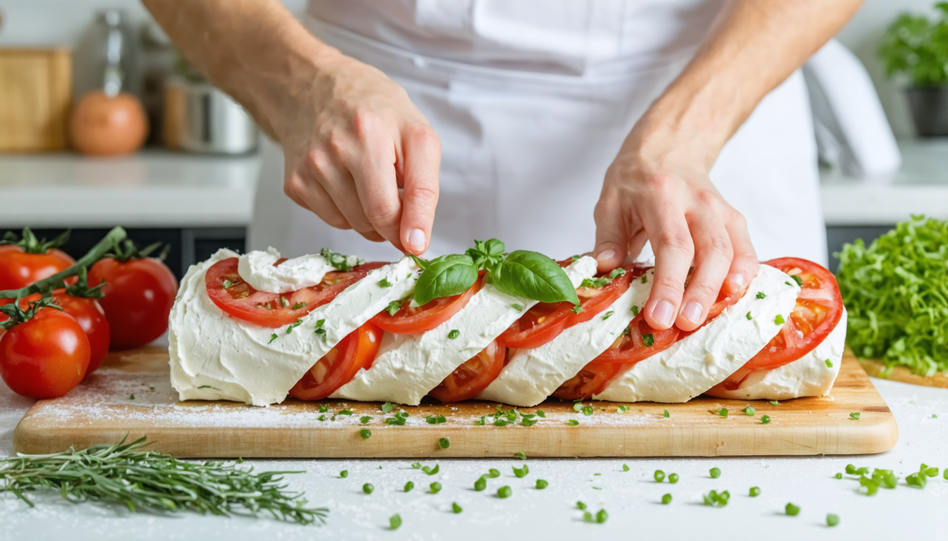 découvrez notre recette simple et gourmande de délice roulé salé à la tomate et mascarpone parfumé au thym, idéale pour un apéritif ou un repas convivial.