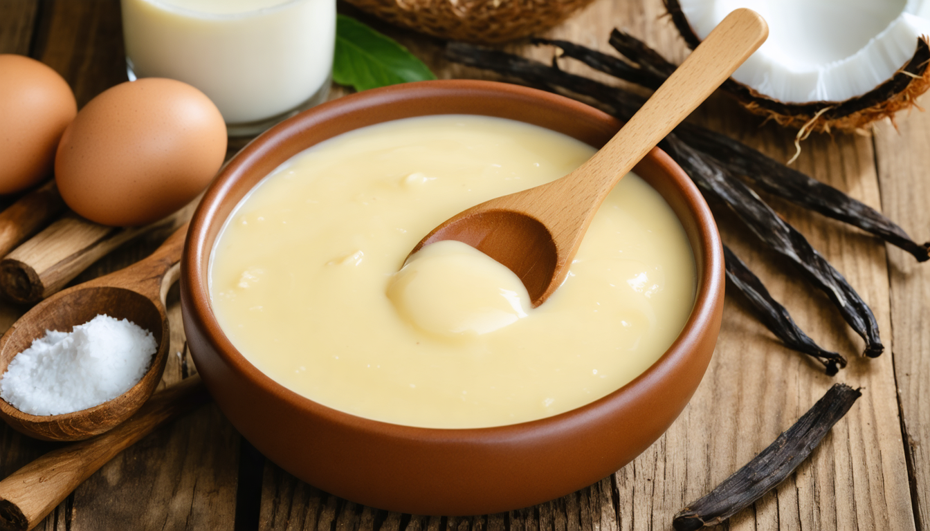 découvrez une recette simple et gourmande de crème pâtissière sans lait, parfaite pour une pâtisserie délicieuse et adaptée à tous les régimes.