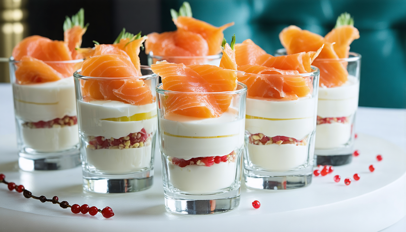 découvrez une recette facile et raffinée de mousse onctueuse au fromage de chèvre et saumon fumé, parfaite pour une entrée gourmande et savoureuse.